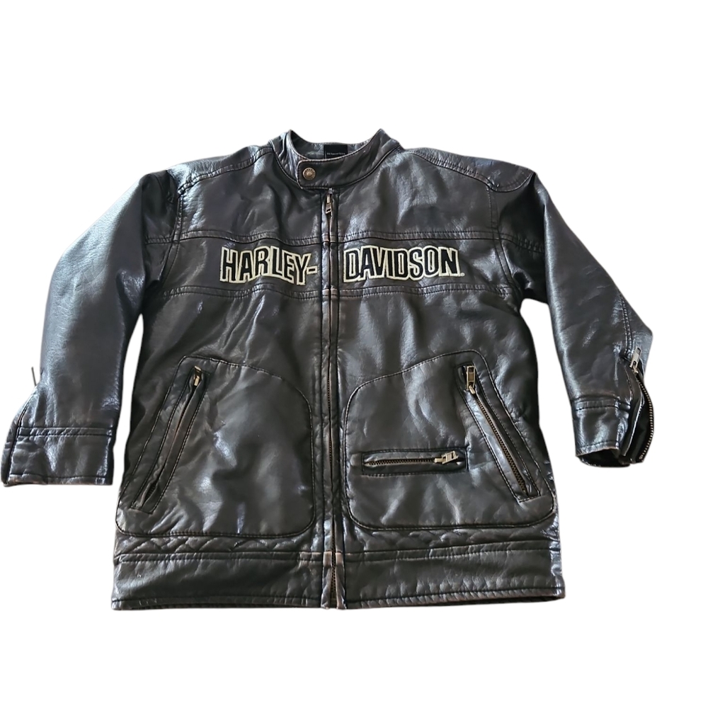 Harley-Davidson Size 7‎ Kids Dark Brown Motorcycle Jacket